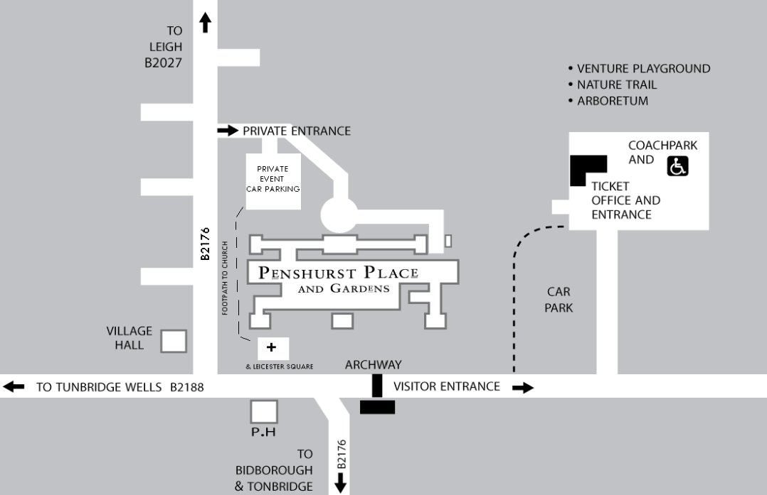 Carpark Entry Map - Private Entrance on B2176